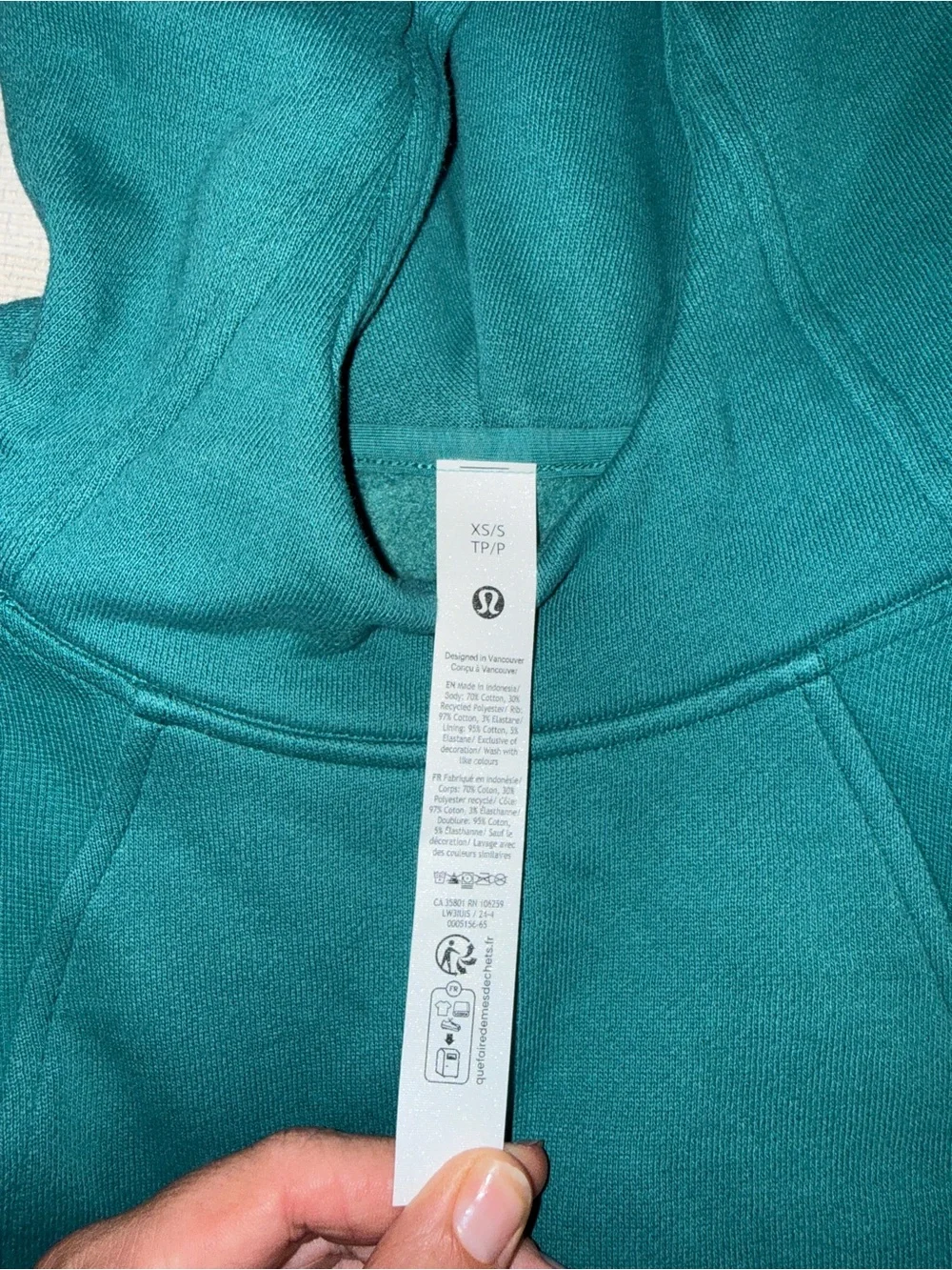 NWT Lululemon Scuba Oversizdd Side-Slit Hoodie size XS/S